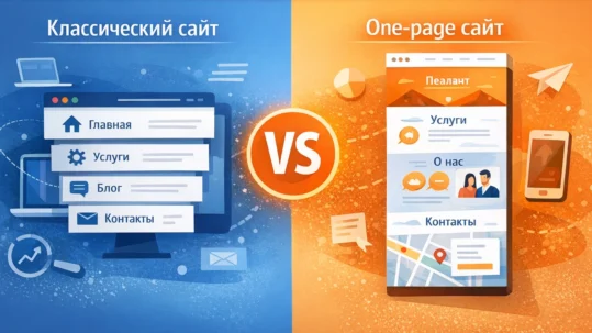 Классический сайт или one-page сайт - что выбрать для бизнеса?