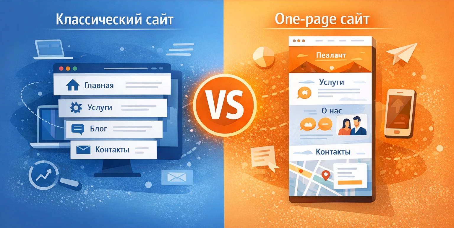 Классический сайт или one-page сайт - что выбрать для бизнеса?